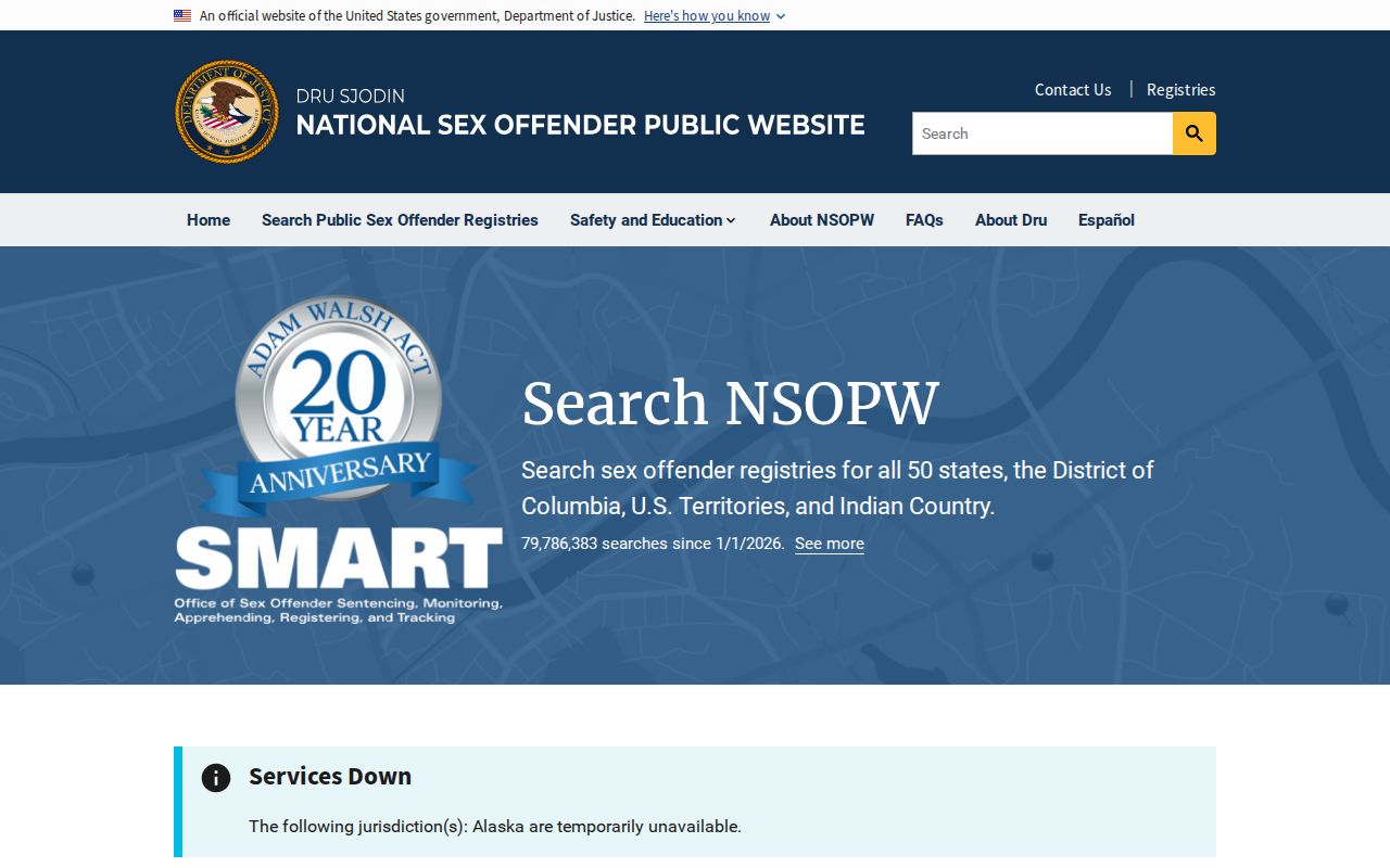 Mono County sex offender search through the national registry portal